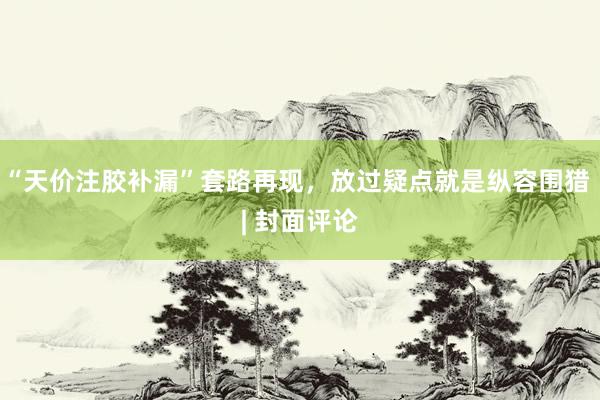 “天价注胶补漏”套路再现，放过疑点就是纵容围猎 | 封面评论