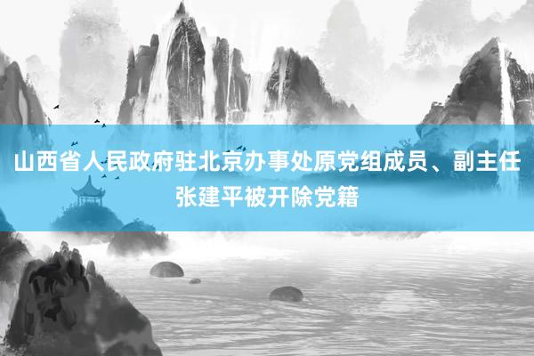 山西省人民政府驻北京办事处原党组成员、副主任张建平被开除党籍