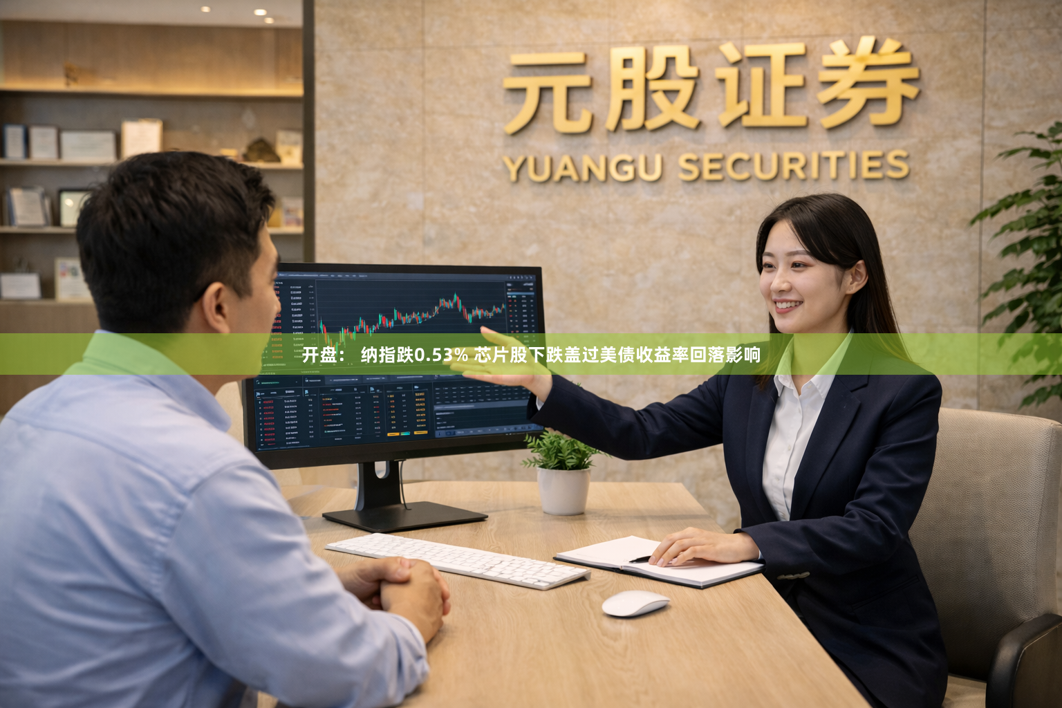 开盘： 纳指跌0.53% 芯片股下跌盖过美债收益率回落影响
